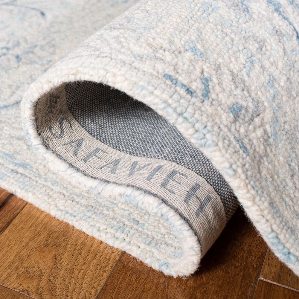Safavieh Micro-Loop MLP506M 5&#39; x 8&#39; Light Blue and Ivory Area Rug, , large