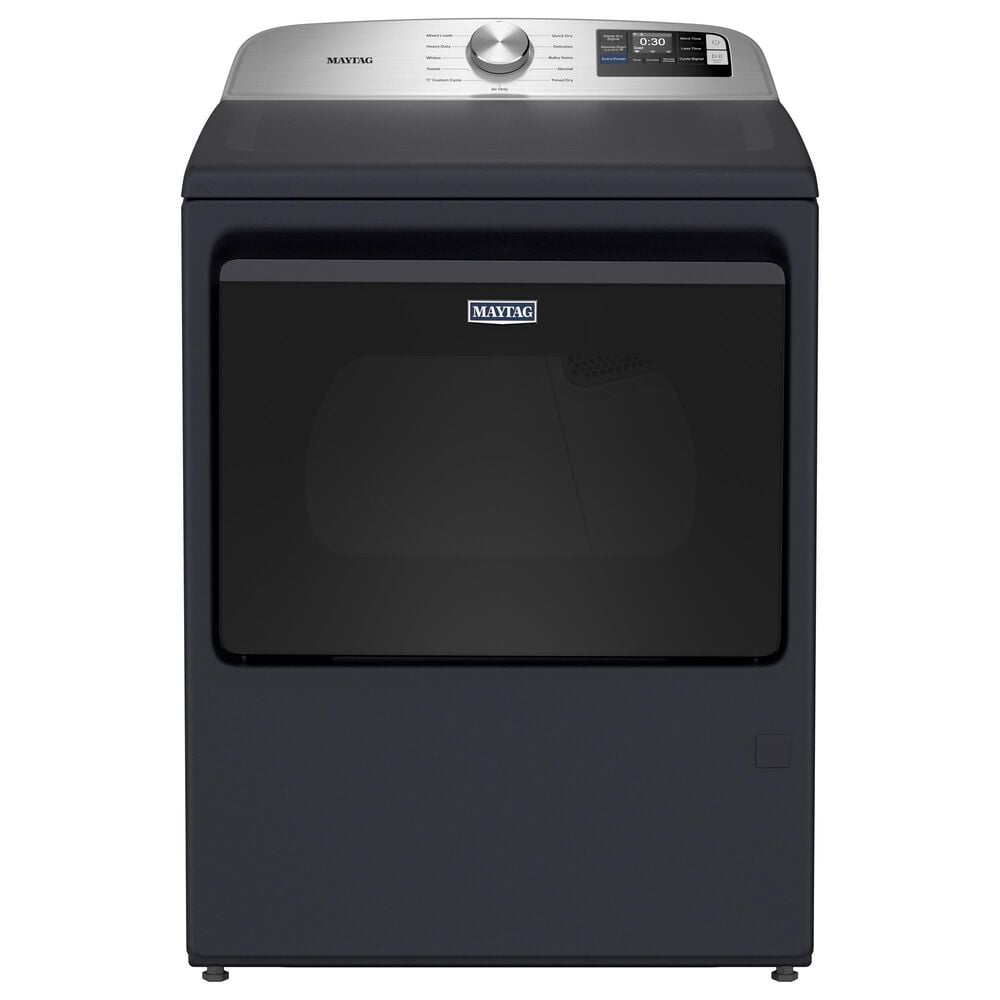 Maytag 5.3 Cu. Ft. Smart Top Load Washer and 7.4 Cu. Ft. Smart Electric Top Load Dryer Laundry Pair in Midnight Steel, , large