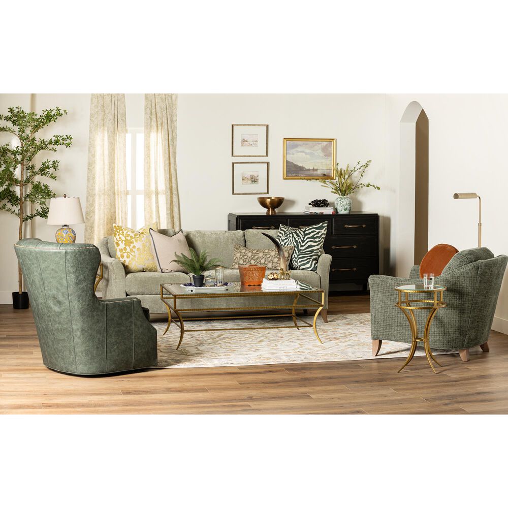 Smith Brothers Stationary Sofa in Green, , large