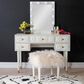 Linon Home Decor Geo Vanity with Stool in White, , large