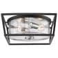 Golden Lighting Mercer Flush Mount in Black with Seeded Glass, , large