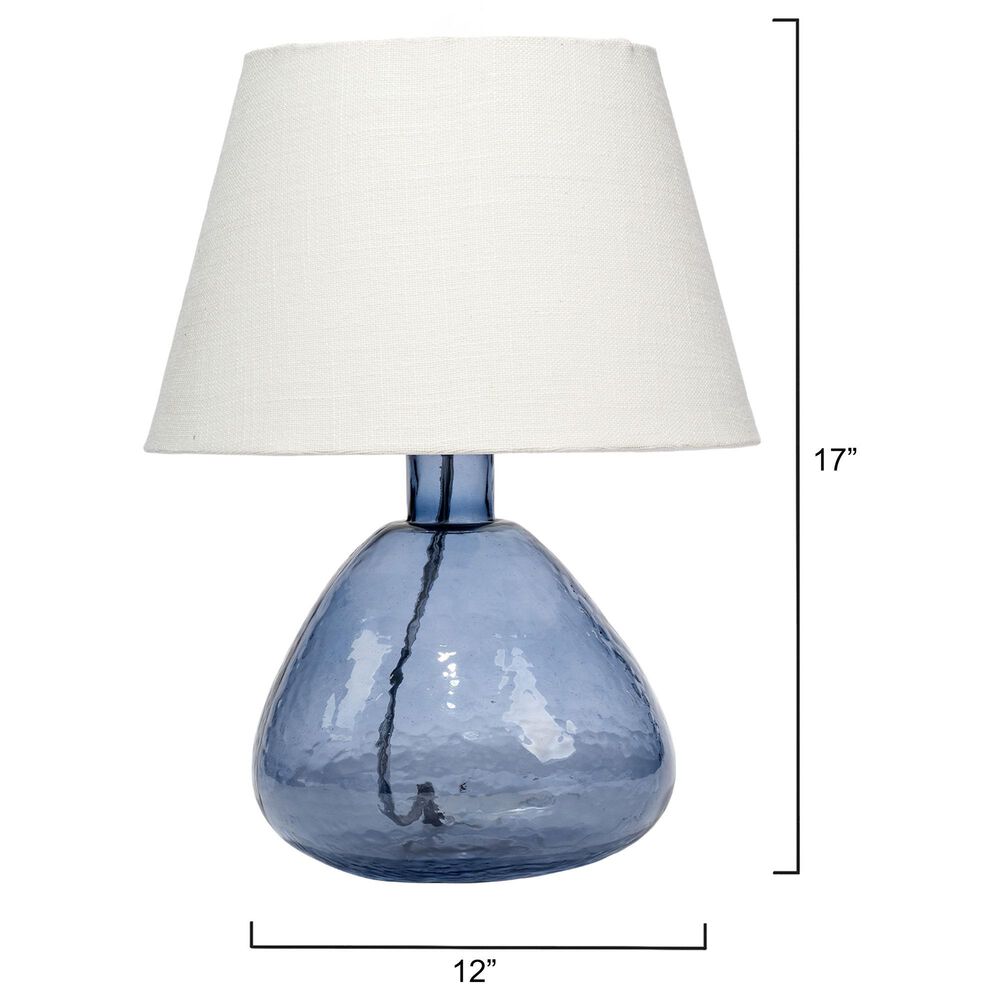 Jamie Young Flomar Blown Glass Table Lamp in Blue, , large