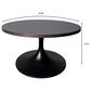 Leisuremod Verve 27" Coffee Table with MDF Top in Black and Dark Brown, , large