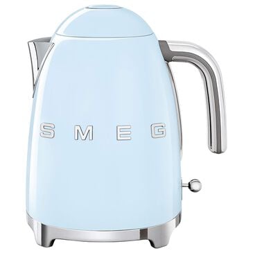 SMEG 7-Cup Stainless Steel Retro Style Electric Kettle in Pastel Blue, , large