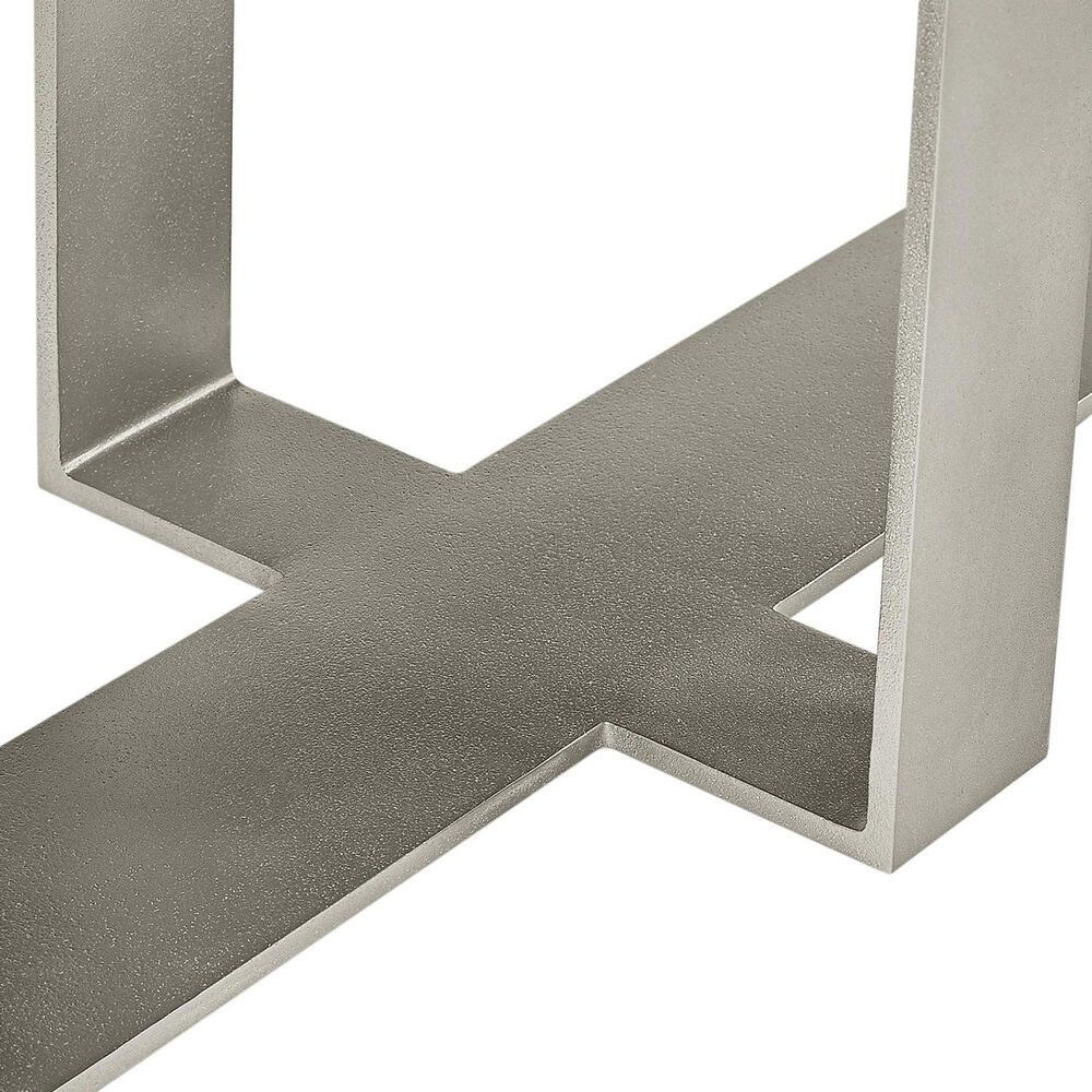 Bernhardt Tempo Console Table in Larza and Satin Nickel, , large