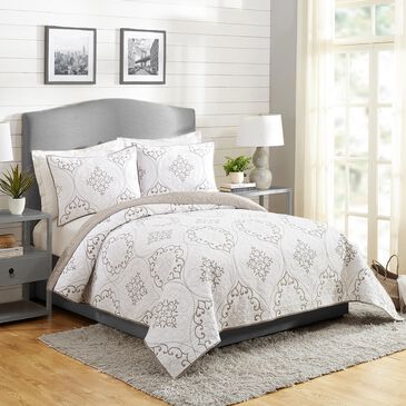 Peking Handicraft Chambers 3-Piece Full/Queen Quilt Set in Gray, , large