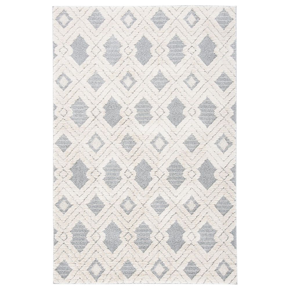 Safavieh Martha Stewart Lucia Shag MSR0728A 2"6" x 3"9" White and Light Grey Area Rug, , large
