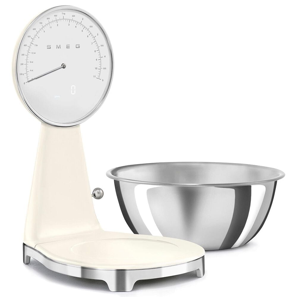 SMEG 50&#39;s Retro Style Kitchen Scale in Cream and Chrome, , large