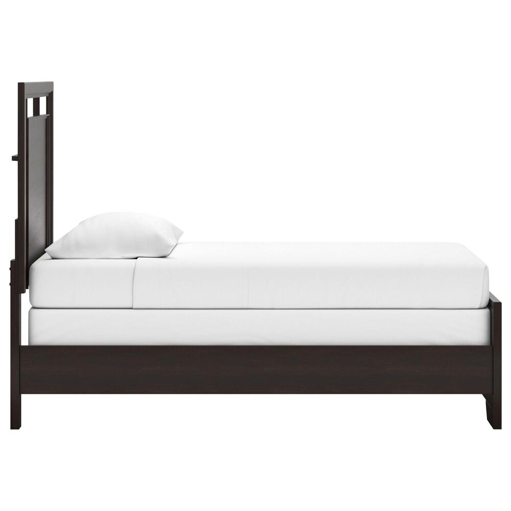 Ashley Covetown Twin Panel Bed in Dark Brown, , large