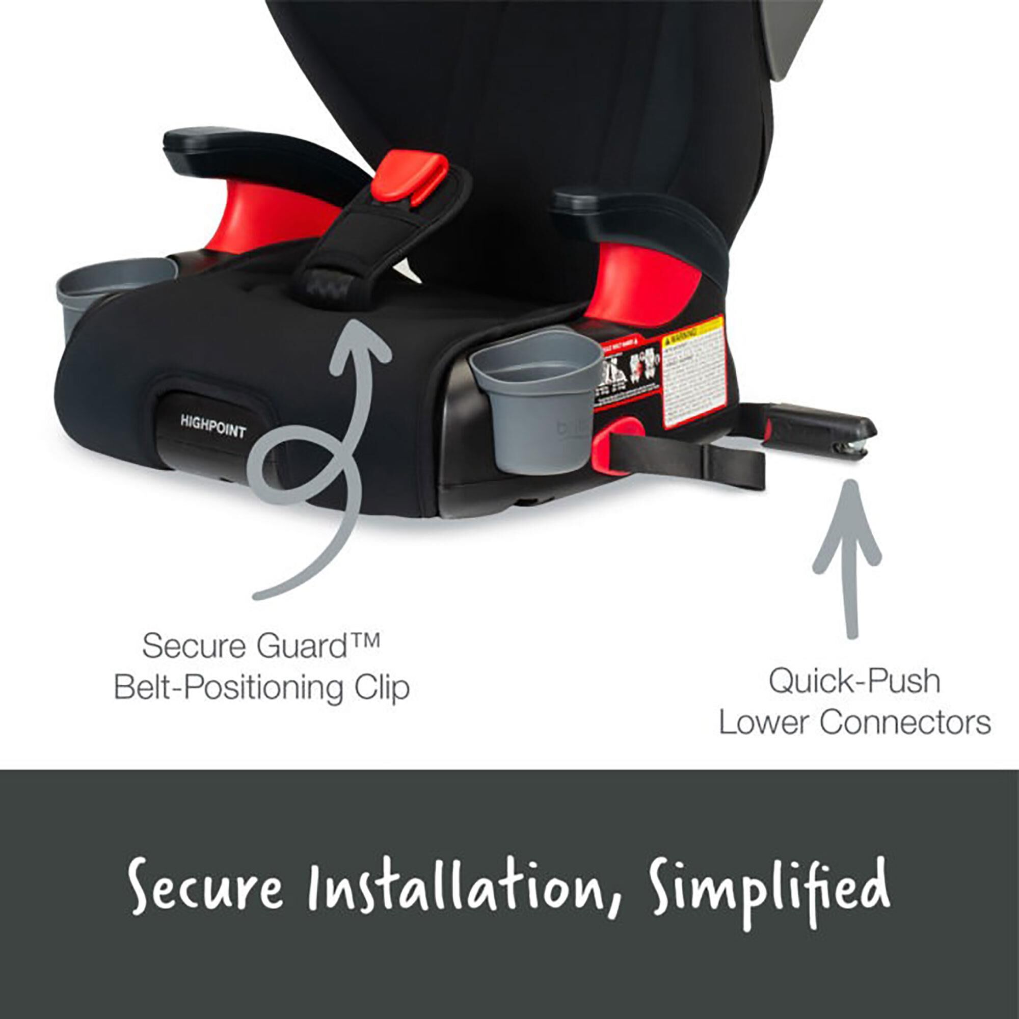Booster seat shop belt positioning clip