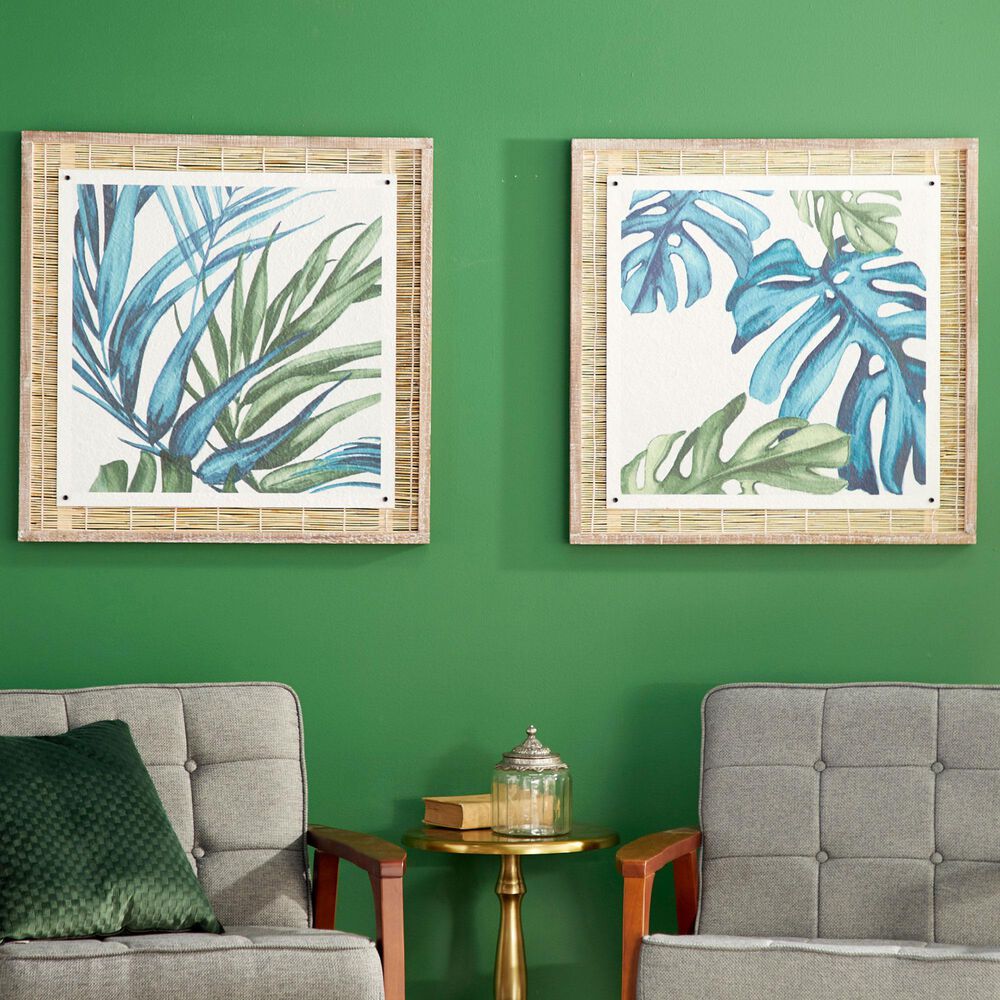 Maple and Jade 29&quot; x 29&quot; Dried Plant Material Wall Decor in Multicolor &#40;Set of 2&#41;, , large