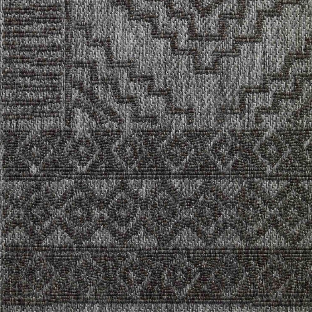 Loloi II Rainier 7&#39;10&quot; x 10&#39;10&quot; Grey and Charcoal Indoor/Outdoor Area Performance Rug, , large