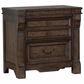 Sasha Lee Grand Teton 2 Drawer Wireless Charging Nightstand in Dark Brown with 2 USB Ports, , large