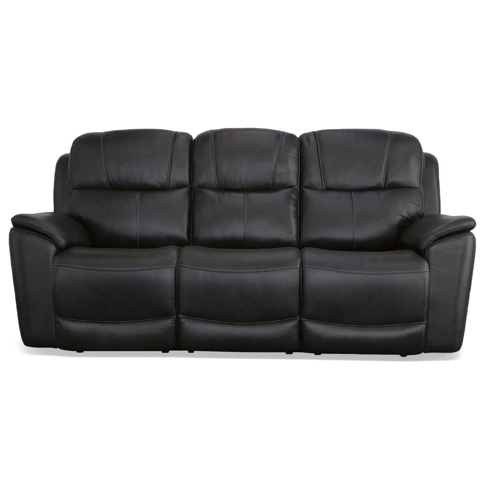 Flexsteel Crew 3-Piece Power Reclining Living Room Set in Raven Black, , large