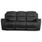 Flexsteel Crew 3-Piece Power Reclining Living Room Set in Raven Black, , large