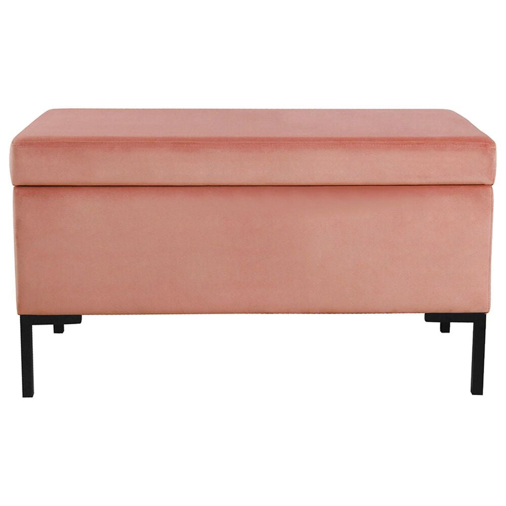 Kinfine Medium Metal Storage Bench in Blush, , large