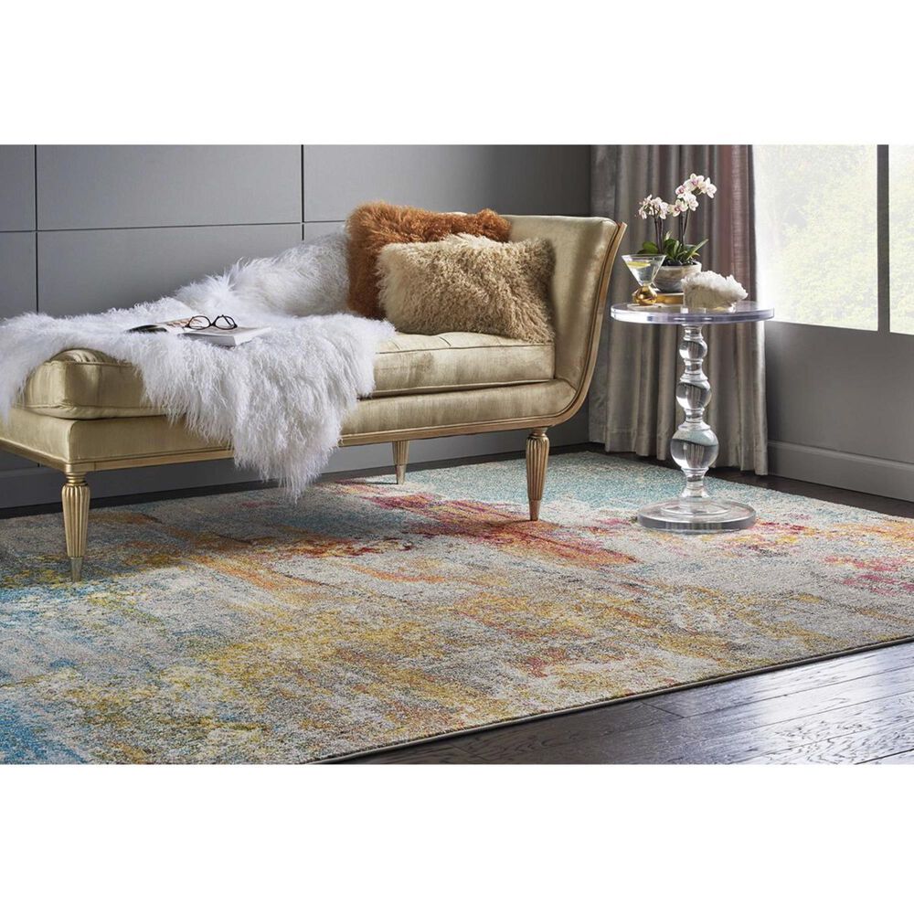 Nourison Celestial CES02 5&#39;3&quot; x 7&#39;3&quot; Sealife Area Rug, , large