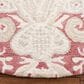 Safavieh Micro-Loop 5" Round Pink and Beige Area Rug, , large