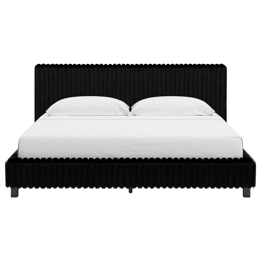 Ashley Zuraleus King Upholstered Platform Bed in Black, , large