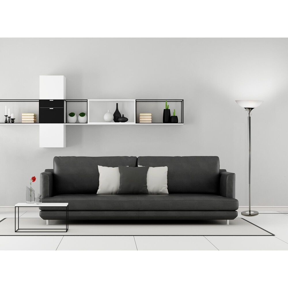 Adesso Metropolis Torchiere in Black Nickel, , large