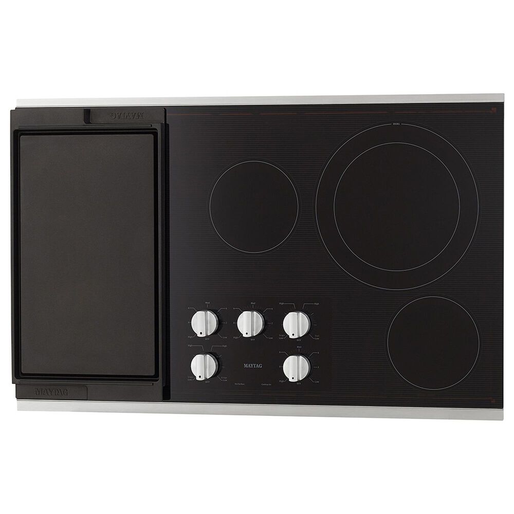 Maytag 36&quot; Built-In Electric Cooktop with Reversible Grill, , large