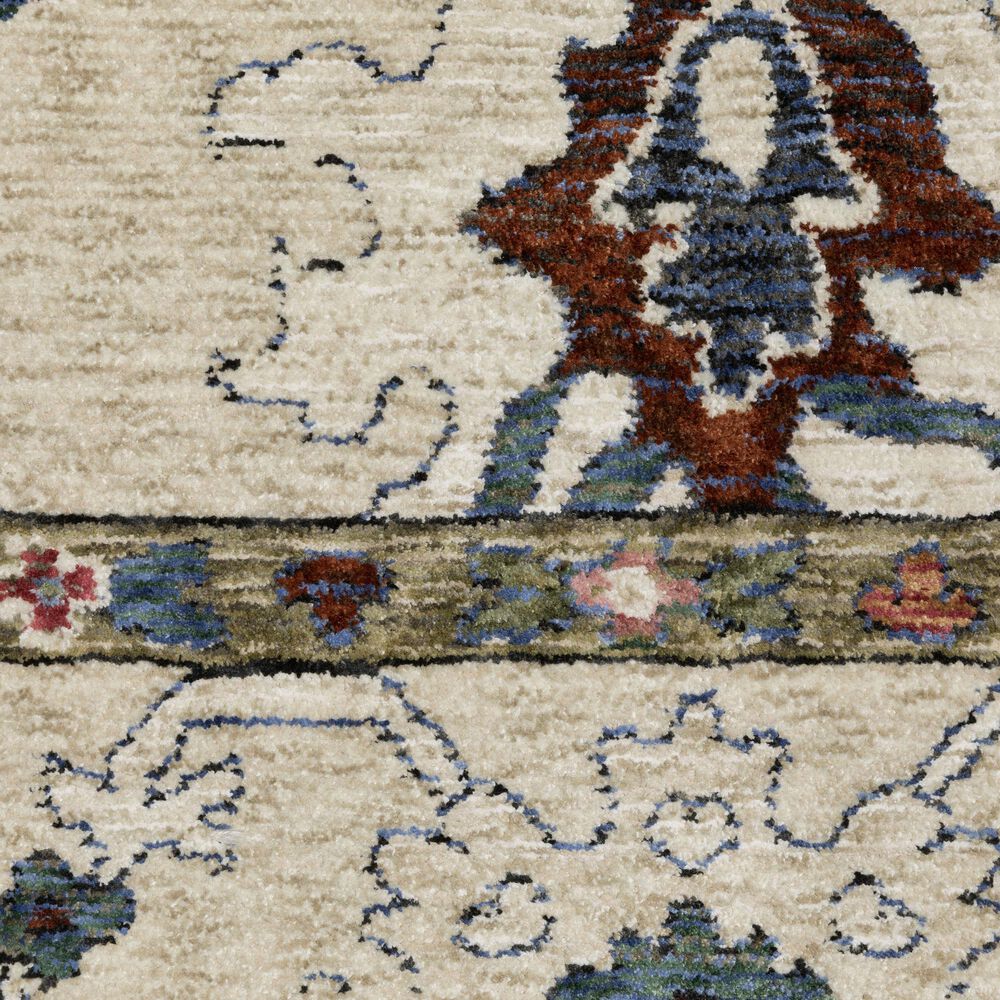 Oriental Weavers Hastings HA01W 2&#39;3&quot; x 7&#39;6&quot; Ivory Runner, , large