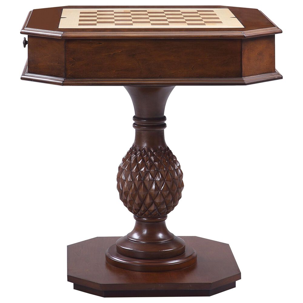 HOMLUX Bishop II 2-Drawer Game Table in Cherry, , large