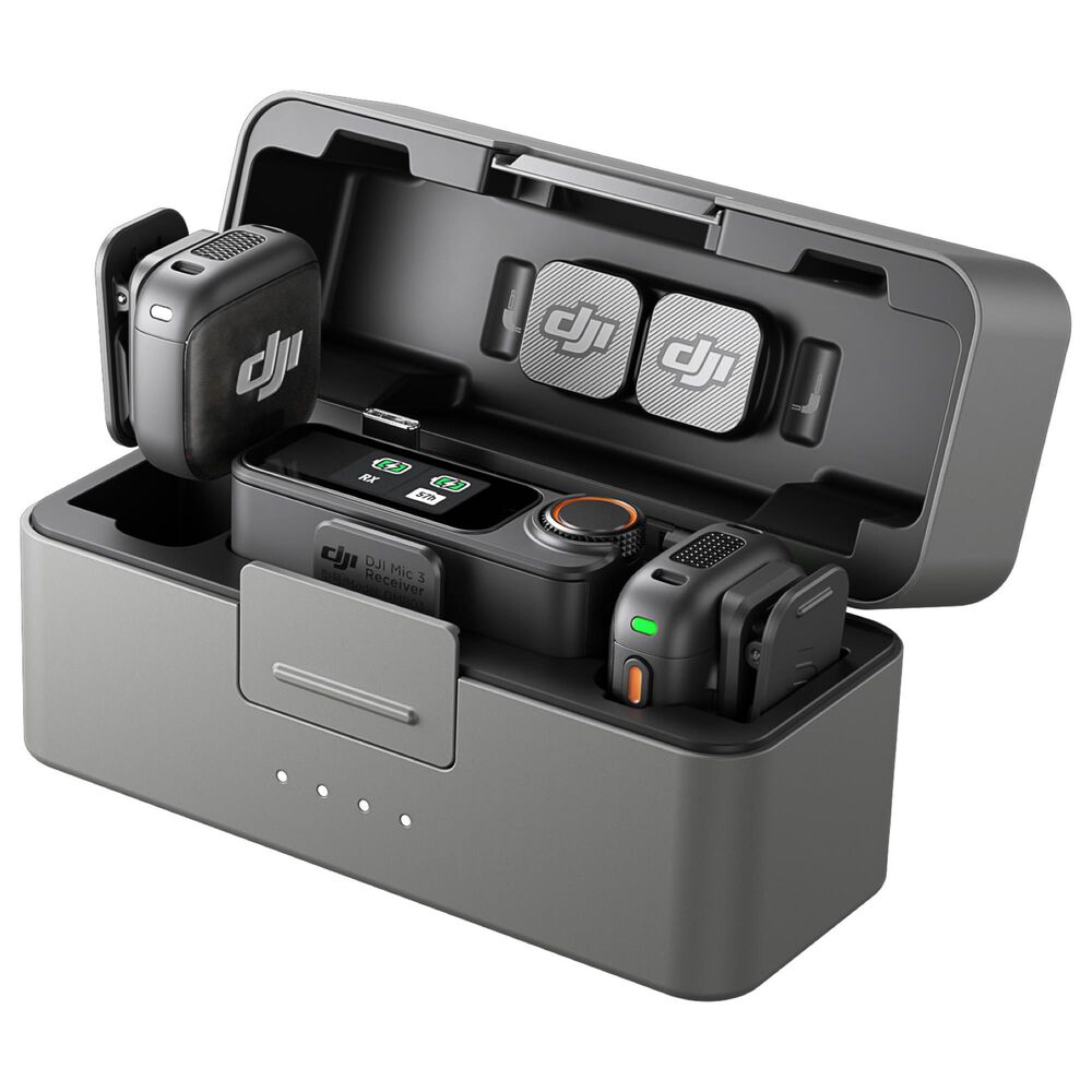 DJI MIC 3 Advanced Mini Wireless Microphone (2 TX + 1 RX + Charging Case) in Black, , large