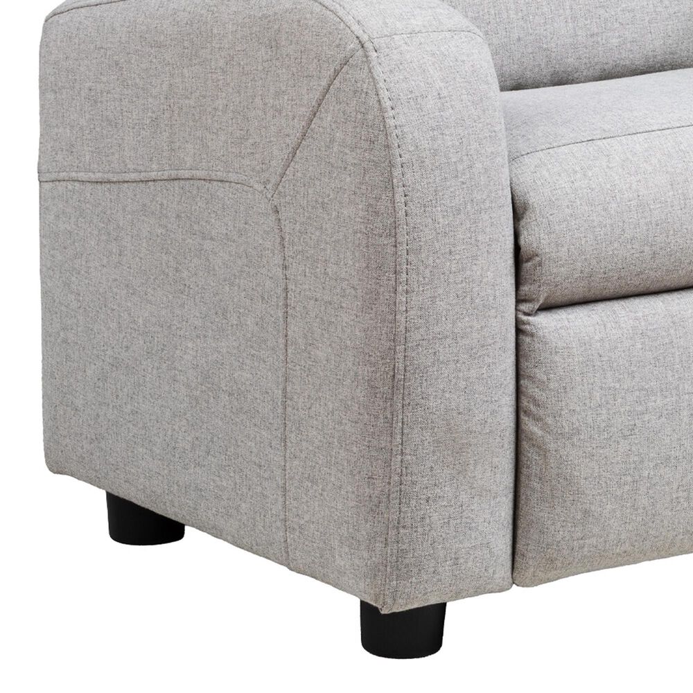 Eastern Shore Jordan Kids Push Back Recliner in Fog, , large