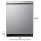 LG 24" Front Control Smart Dishwasher in Stainless Steel, , large