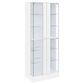 Pacific Landing Cabra Display Case Curio Cabinet in White High Gloss and Clear, , large