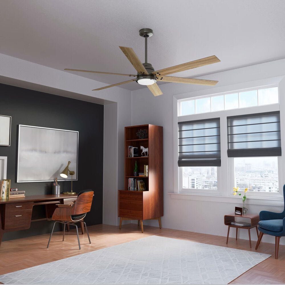 Hunter Gravity 72&quot; Ceiling Fan with LED Light in Noble Bronze, , large