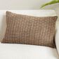 Saro Waffle Weave 20" Square Throw Pillow in Natural, , large