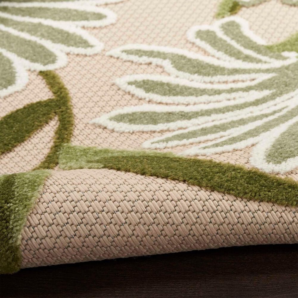 Nourison Aloha ALH33 9&#39; x 12&#39; Ivory and Green Indoor/Outdoor Area Rug, , large