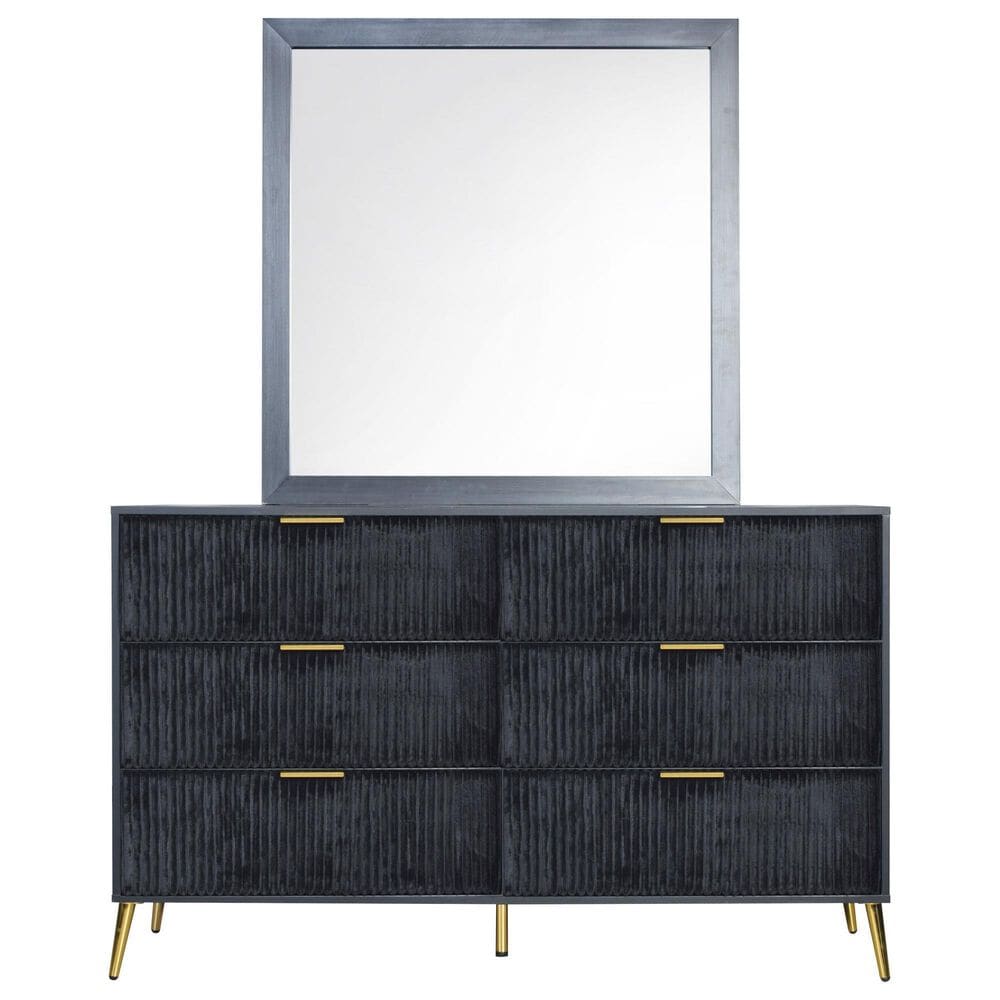 New Heritage Design Kailani 3-Piece Queen Bedroom Set in Black and Gold, , large