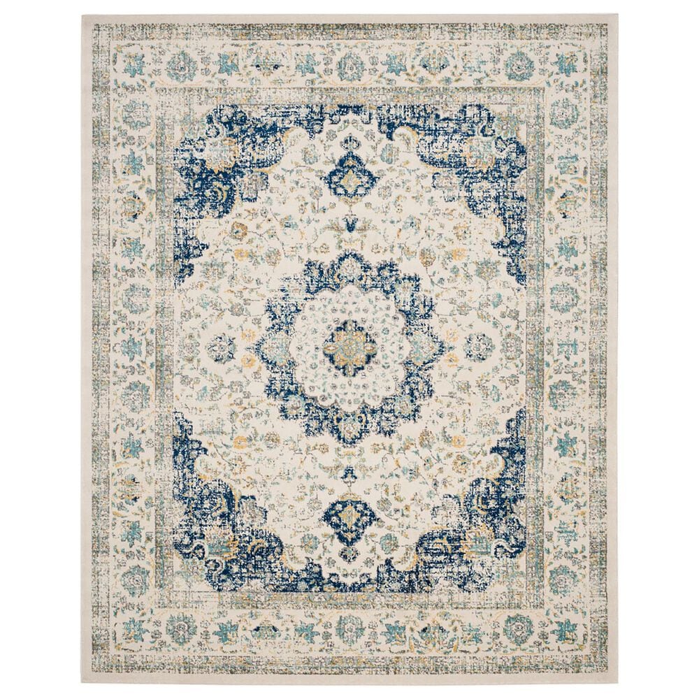 Safavieh Evoke EVK220C 12" x 18" Ivory and Blue Area Rug, , large
