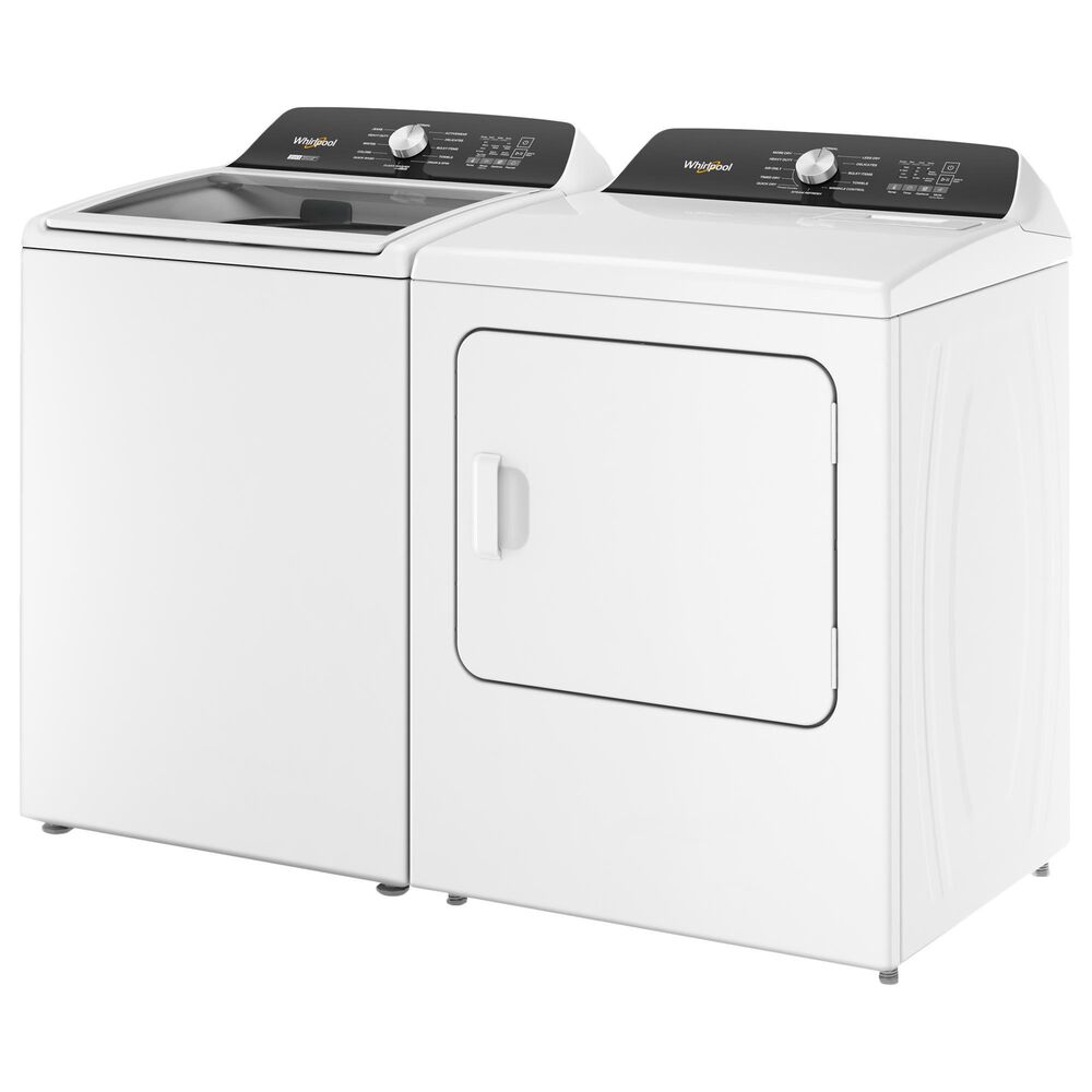 Whirlpool 4.7 Cu. Ft. Top Load Washer with 2-In-1 Removable Agitator and 7 Cu. Ft. Electric Dryer Laundry Pair in White, , large
