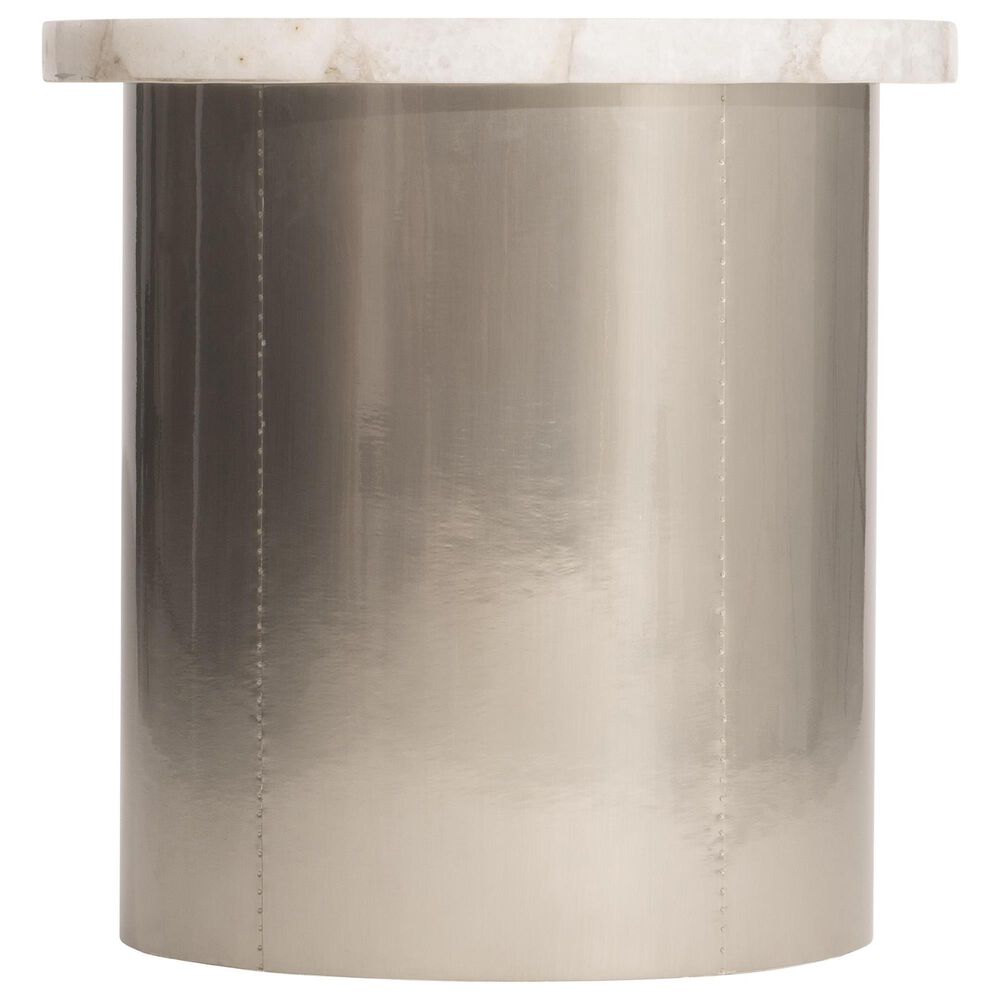 Bernhardt Shimla Side Table in White and German Silver, , large