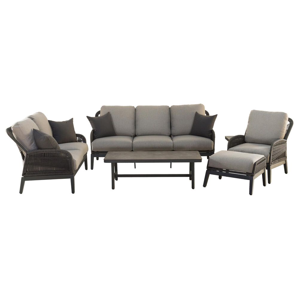 GatherCraft Cyrus 6-Piece Patio Conversation Set in Mystic Taupe, , large