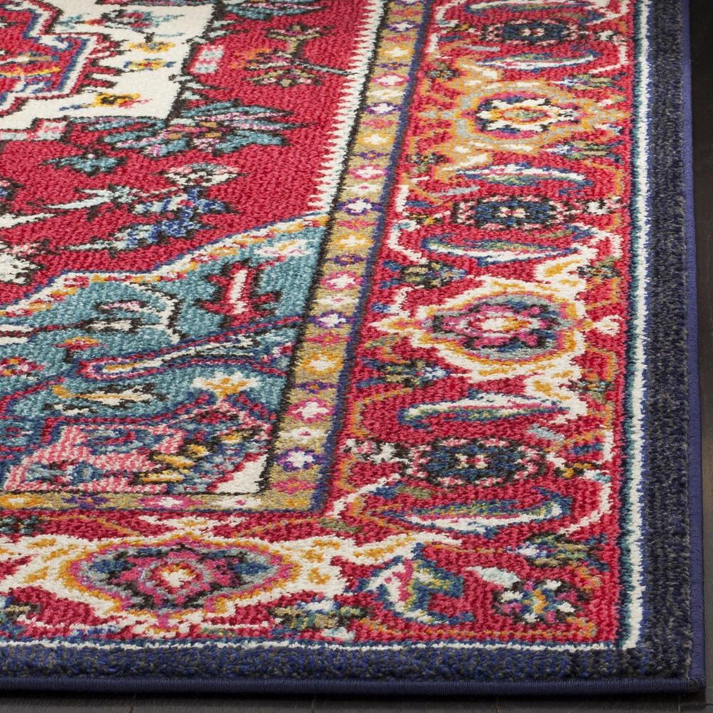 Safavieh Monaco MNC207C-3 3&#39; x 5&#39; Red/Turquoise Area Rug, , large