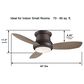 Minka-Aire Concept II 44" Flush Mount Ceiling Fan with LED Light in Oil Rubbed Bronze, , large