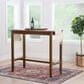 Linon Home Decor Claridge Bar Height Pub Table in Rustic Brown - Table Only, , large