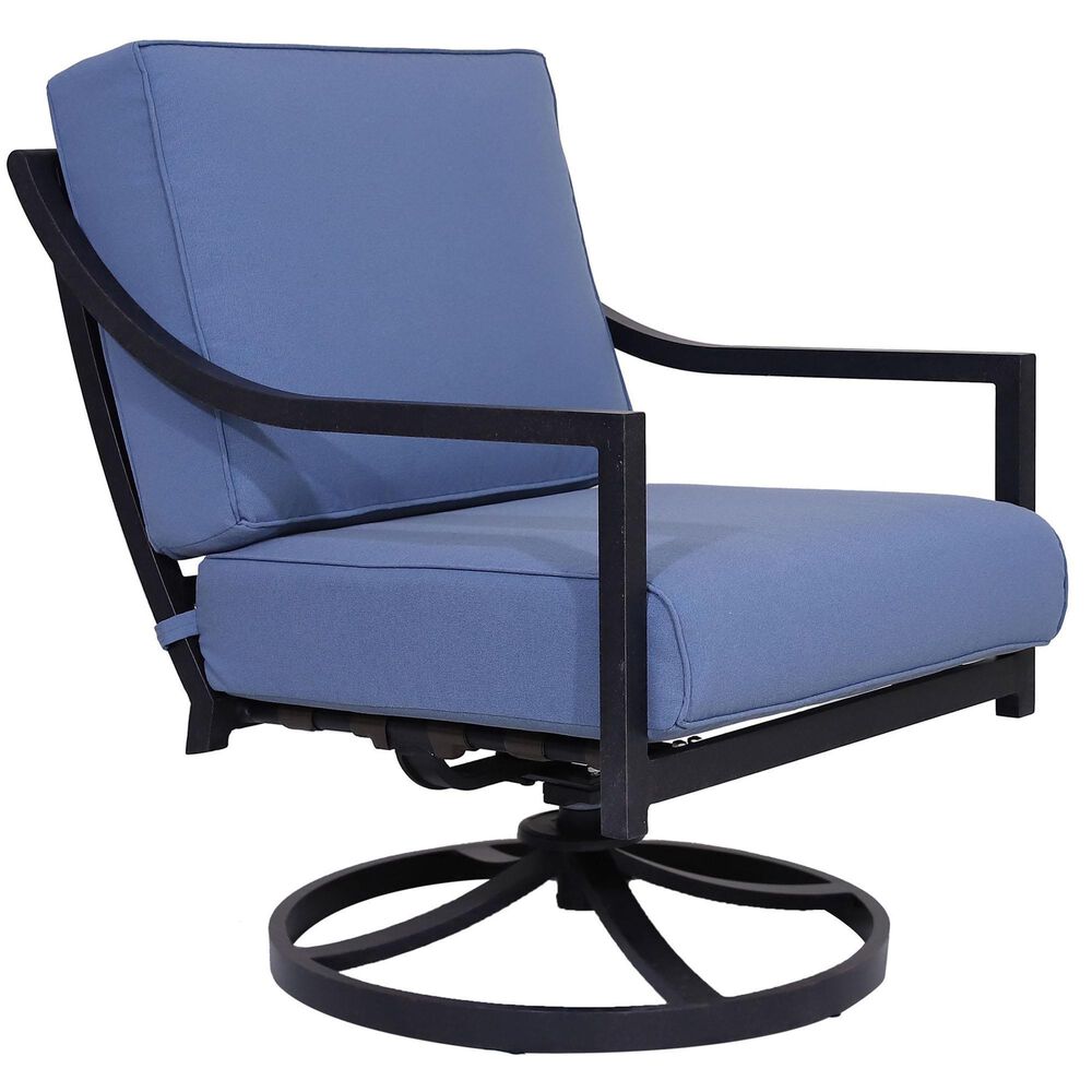 Gathercraft Charlotte Club Swivel Rocker w/ Cushion in Splendor Denim, , large