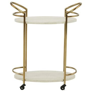 Ashley Tarica Bar Cart in Cream and Gold, , large