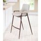 Zuo Modern Desi Counter Chair in Beige/Dark Brown (Set of 2), , large