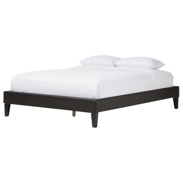 Baxton Studio Lancashire Full Upholstered Bed in Black, , large