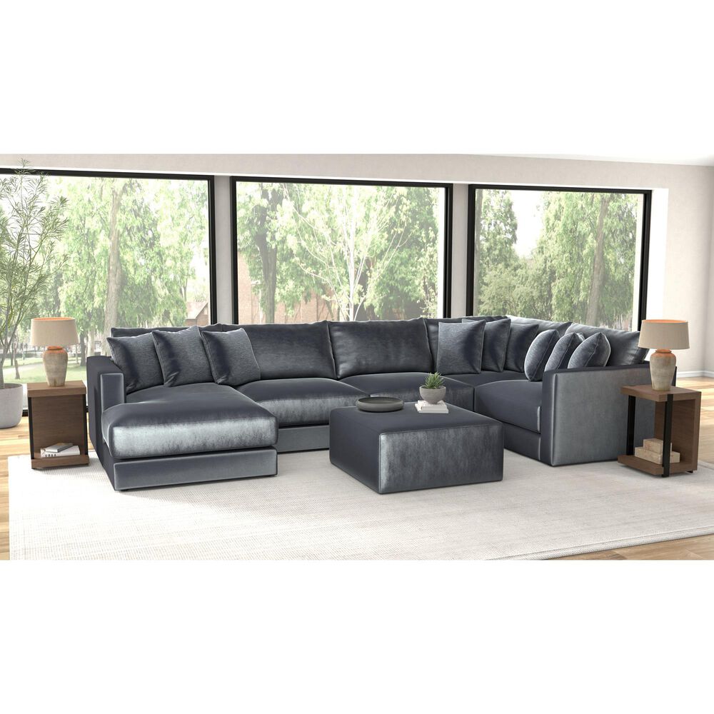 Hartsfield Remington 5-Piece Stationary Right Facing Chaise Sectional in Slate, , large