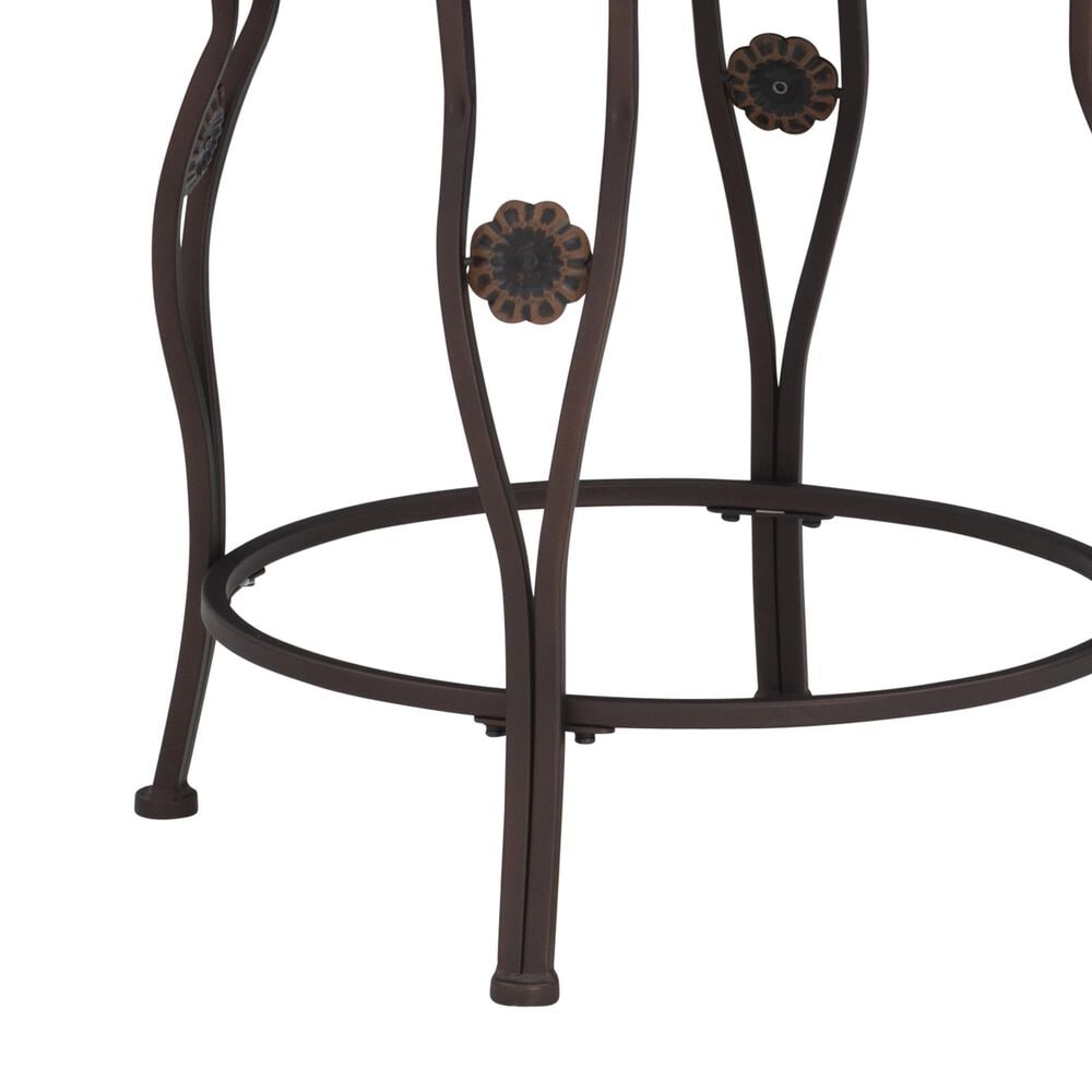 Linon Home Decor Beatrix Swivel Counter Stool in Bronze, , large