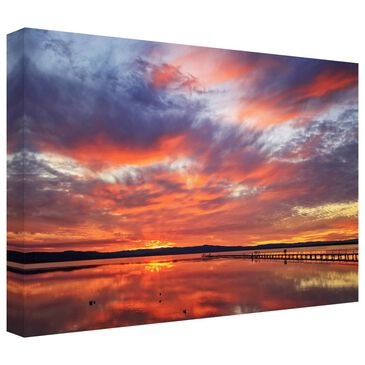 Timberlake Beata Czyzowska "Red Mood" 16" x 24" Canvas Art in Orange/Pink/Grey/Blue/Red, , large