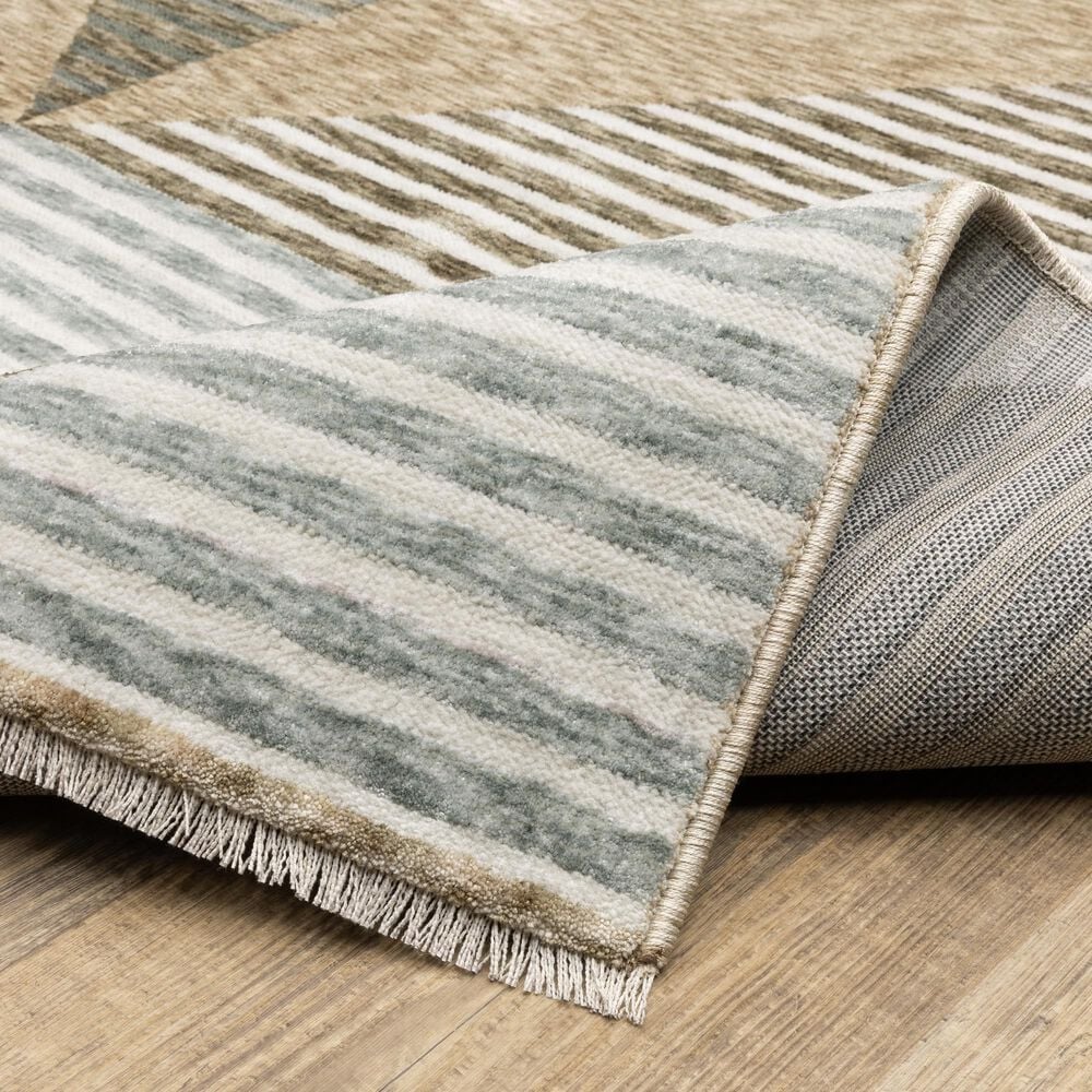 Oriental Weavers Echo ECH04 Beige and Grey 7&#39;10&quot; x 10&#39;10&quot; Area Rug, , large